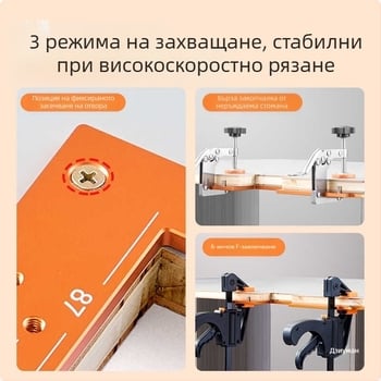 Алуминиев профилен формов инструмент за прорезване, без ръкохватка, двупосочен U-образен прорезен инструмент за дървообработване