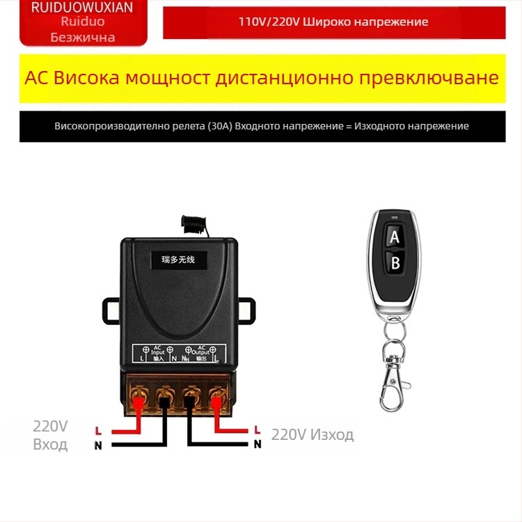 Безжичен дистанционно управляван превключвател за лампа и мотор — Ruiduo chuang