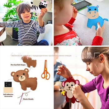PRETTY DIY ръчно пришити филцови животински кукли, нетъкан плат, опаковка OPP пакет, за Фестивала Танабата