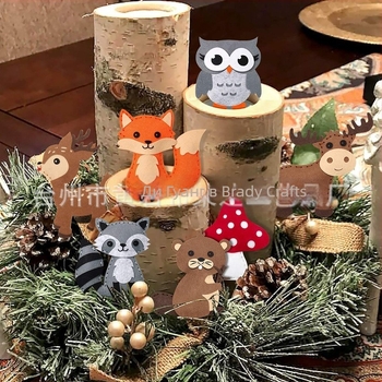 PRETTY DIY ръчно пришити филцови животински кукли, нетъкан плат, опаковка OPP пакет, за Фестивала Танабата
