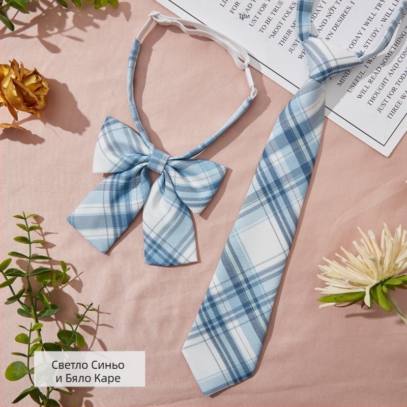 Клипс за вратовръзка, каре шарка, стил за двойки, за възрастни, цветен акцент за вратовръзка
