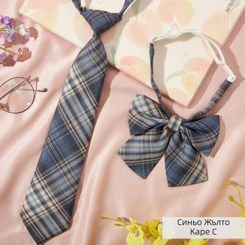 Клипс за вратовръзка, каре шарка, стил за двойки, за възрастни, цветен акцент за вратовръзка