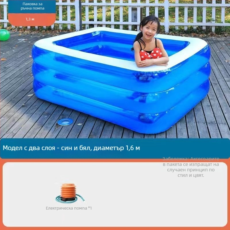 Zhilan надуваем детски басейн — за деца, вътрешно и външно ползване, за къпане