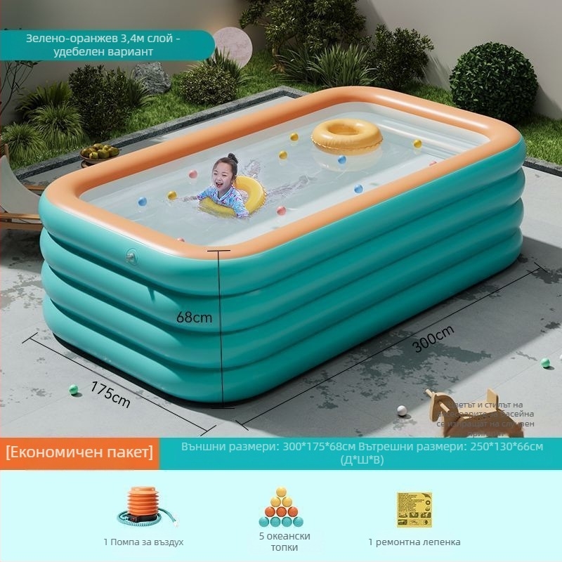 Zhilan надуваем детски басейн — за деца, вътрешно и външно ползване, за къпане