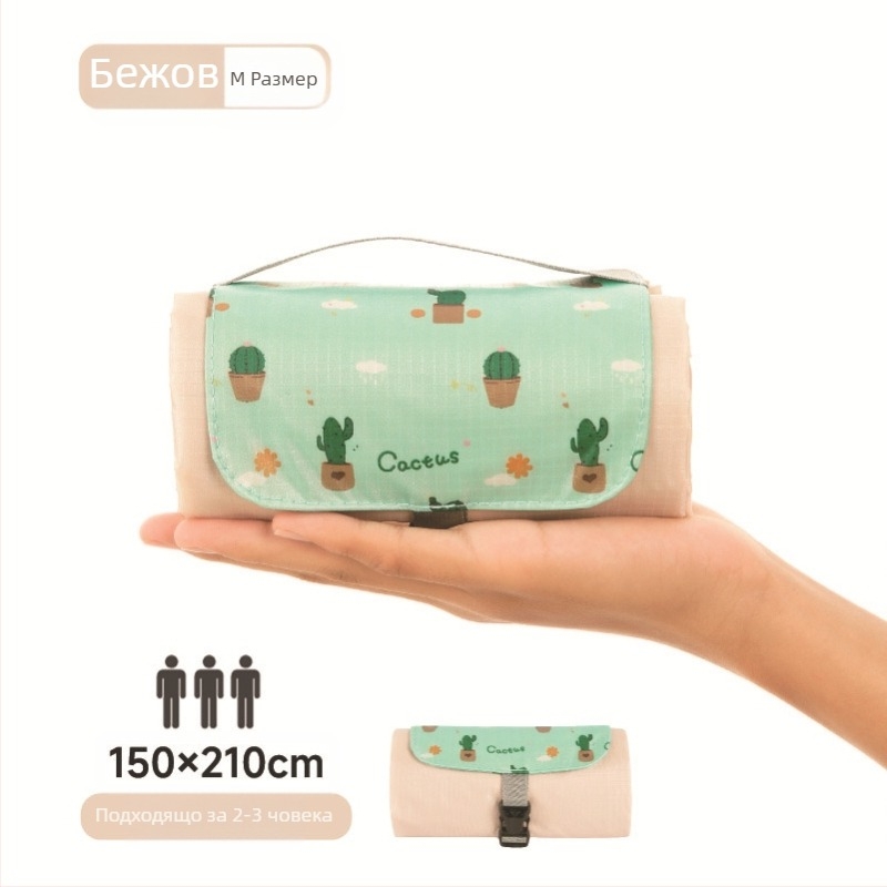 Isdan мини пикник постелка, найлон, 250 г, 20D водоустойчива тъкан, модел YSD-80626, сгъваема за къмпинг и открито, подходяща за много хора