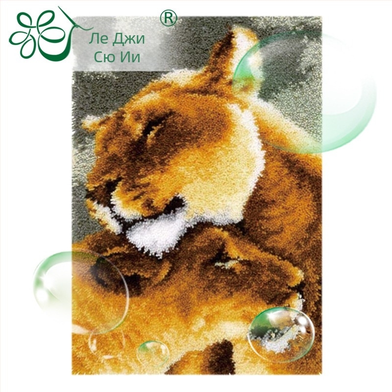 Килим за под с възглавничка: квадратна форма, акрилно влакно, карикатурен мотив, ръчно пране; подходящ за всекидневна, спалня, кабинет, ресторант, антре, балкон