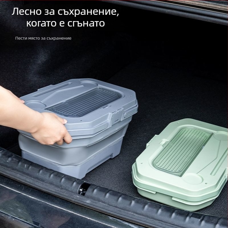 Сгъваема кутия за съхранение за къмпинг на открито, преносима за багажник на кола, с голям капацитет