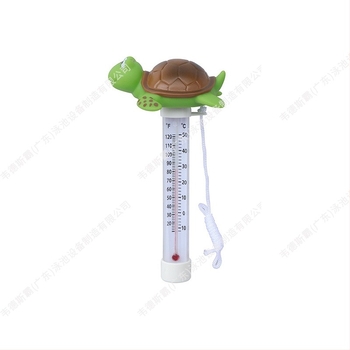 Плаващ термометър за басейн с костенурка карикатура за домашна употреба, пластмасов корпус, модел YC-WDJ06, Clearspring/Cassin, произход Гуандун, измерване на температура