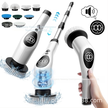 Електрически моп за пода, ръчно държан, безжичен, LCD дисплей, девет в едно