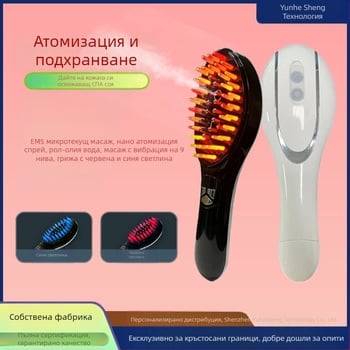 ABS електрическа масажна четка за скалп за растеж на косата с насоки за етерично масло и медикаментозно нанасяне