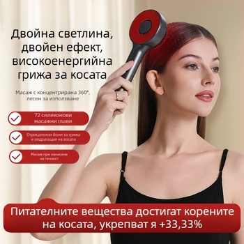 HT-s18 Електрическа масажна гребен за скалп - релаксиращ масаж и нанасяне на лекарство, общо предназначение, 5 степени, пуснат през април 2023