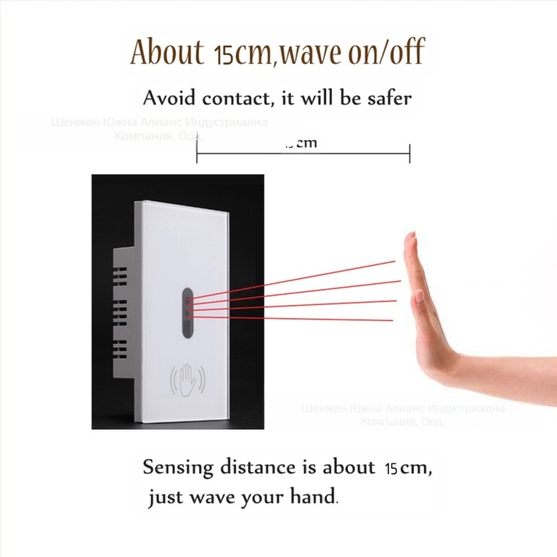 Инфрачервен сензорен превключвател с жестово управление, за интериорна декорация, 100–277V AC