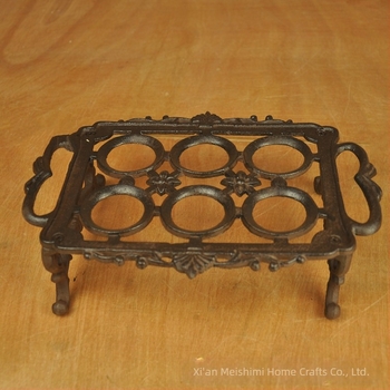 Държач за яйца от чугун, настолен, ковано желязо с телена конструкция, класически европейско-американски стил