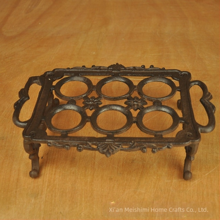 Държач за яйца от чугун, настолен, ковано желязо с телена конструкция, класически европейско-американски стил