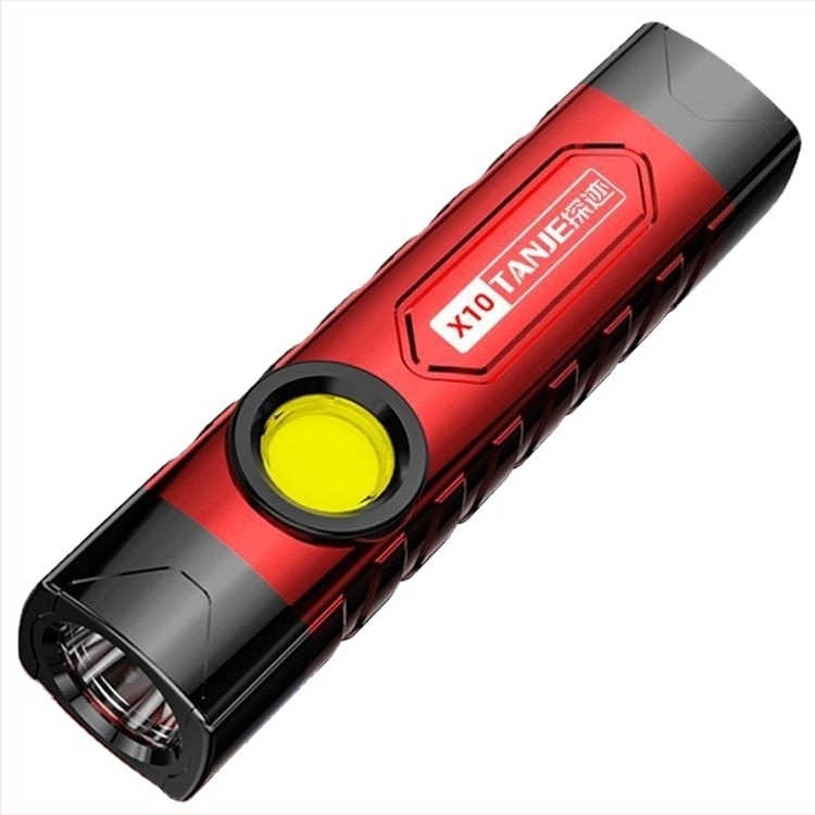 USB презареждащо LED фенерче с крушка + COB, 10W, 2400mAh, обхват 100-200 м, компактно преносимо мултифункционално