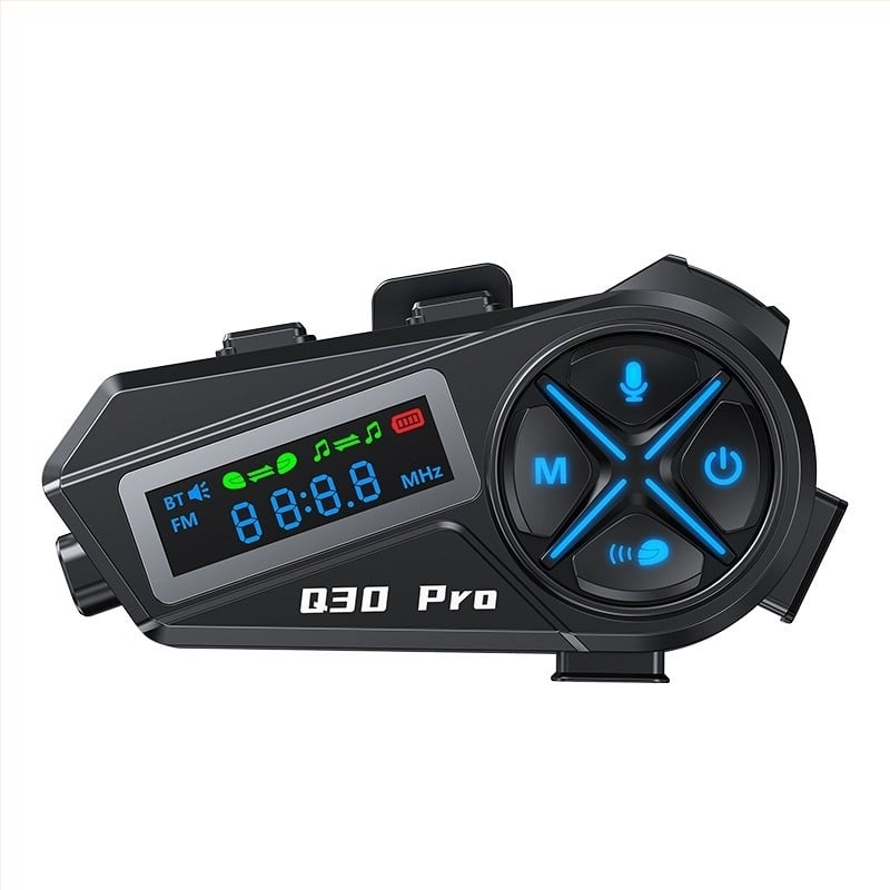 Bluetooth слушалка за мотоциклетна каска, вградена, подходяща за половин и пълен шлем, 22 ч живот на батерията, обхват до 10 м, Bluetooth 5.4, стерео звук