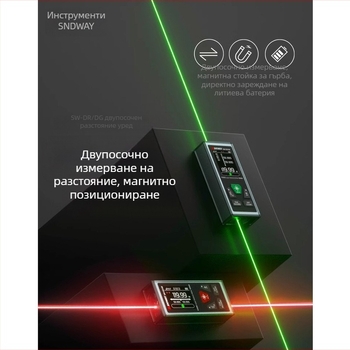 Двупосочен лазерен измервател на разстояние SW-DR60/100 от Deep Dawei – обхват 60/100 м, лазерен измервател на разстояние, серия Rangefinder