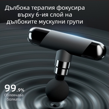 Масажор за фасции – едноглавен шийно-масажор с вибрация, ABS корпус, USB презареждане, за шия, талия, ханш, рамене и ръце