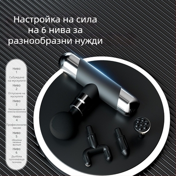 Масажор за фасции – едноглавен шийно-масажор с вибрация, ABS корпус, USB презареждане, за шия, талия, ханш, рамене и ръце