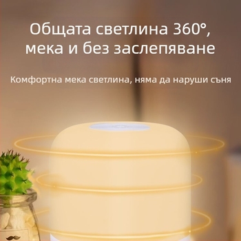 LED къмпинг лампа USB презареждаща, 3.7V, 3W, тъч превключвател, нощна лампа за къмпинг