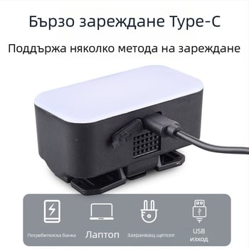 Челна лампа LED USB зареждане за открито — водоустойчива, осветяване до 100 м, време на светене 3 ч