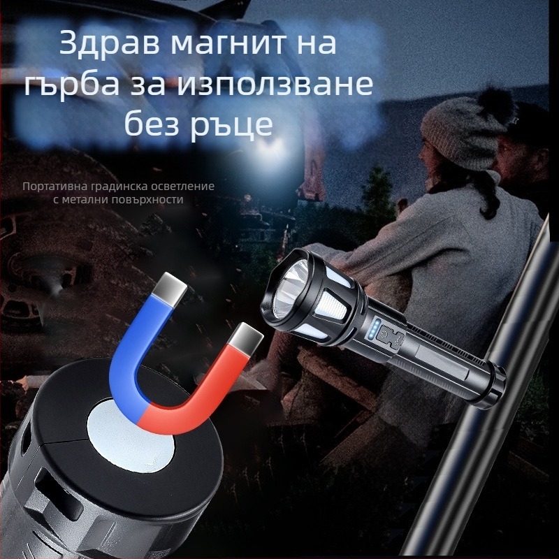 SW лазерен фенер за къмпинг, 10W, 1800mAh, обхват 200–500 m, време на работа 4–6 ч