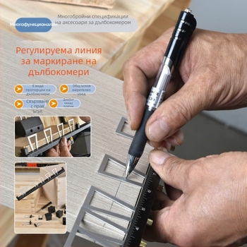 Дърводелска линейка за маркиране с dovetail mortise and tenon – прецизно чертане за дърво, готова за частна марка