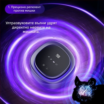 Ултразвуков репелент за мишки и насекоми, лампа за вътрешна и външна употреба