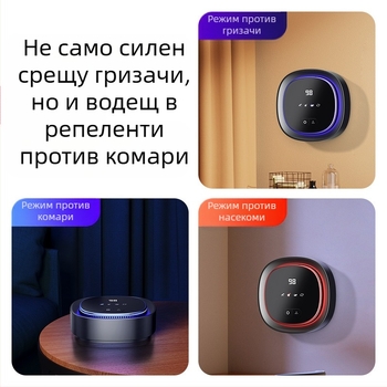 Ултразвуков репелент за мишки и насекоми, лампа за вътрешна и външна употреба