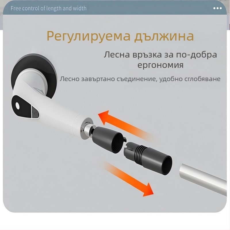 Електрическа почистваща четка за дома, кухня и баня – двойна дълга/къса глава, ръчна, презареждаща, безжична и преносима; модел 9NI1, 25W, 5V, 50Hz