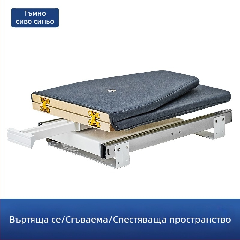Гладилна дъска Vicky's Choice, сгъваема, с безшумна плъзгаща релса, мобилно съхранение, въртене на 180°, устойчива на високи температури