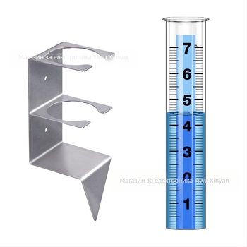 Дъждомер XY-155, неръждаема стомана, монтажна рамка със колона за външен двор, диапазон 0–7