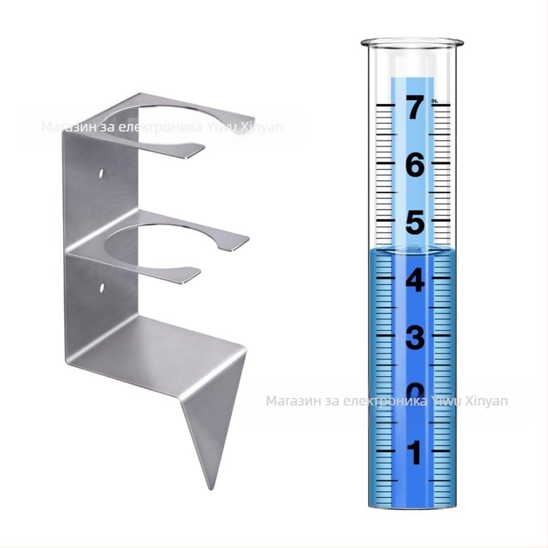 Дъждомер XY-155, неръждаема стомана, монтажна рамка със колона за външен двор, диапазон 0–7