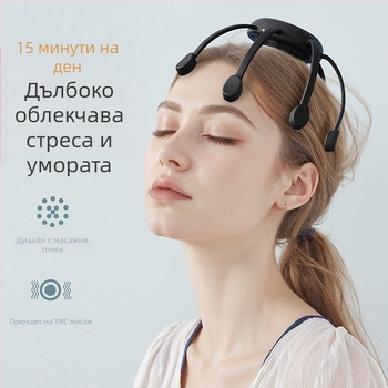 Масажор за глава с осем крака – презареждащ се, бутонно управление, 4-скоростна вибрация, модел JX-001