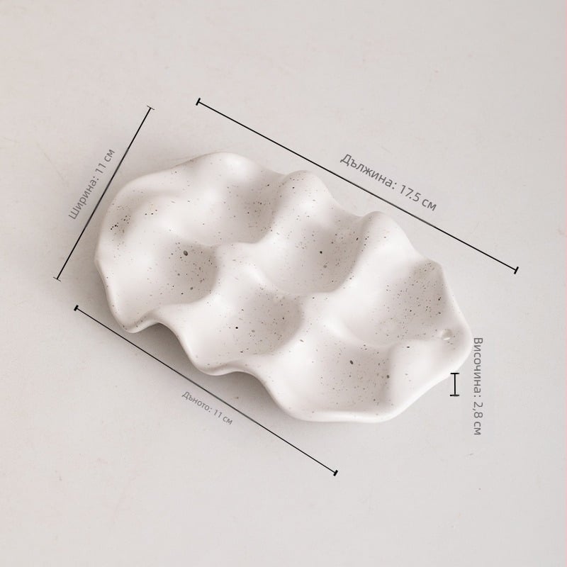 Керамична поставка за яйца за хладилник, модерен дизайн, съхранение