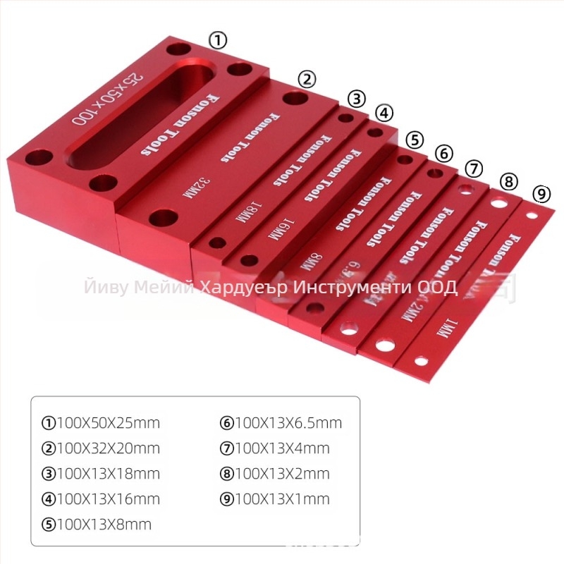 Алуминиев комплект височиномер за дървообработване — прецизен монтажен пръчков измервател за планери и циркулярни маси
