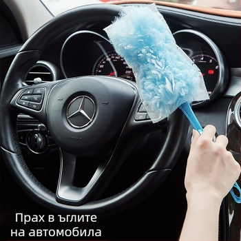 Red Zhe Електростатична четка за прах — плоска глава, PP + ABS + нетъкан текстил, за почистване на прах в автомобилни фуги