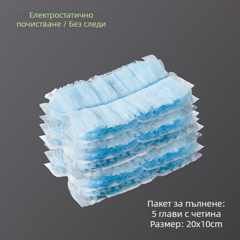 Red Zhe Електростатична четка за прах — плоска глава, PP + ABS + нетъкан текстил, за почистване на прах в автомобилни фуги