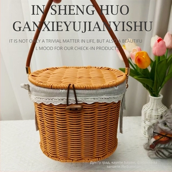 Метална подаръчна кутия с имитация на ратан, Нов китайски стил, Персонализируема