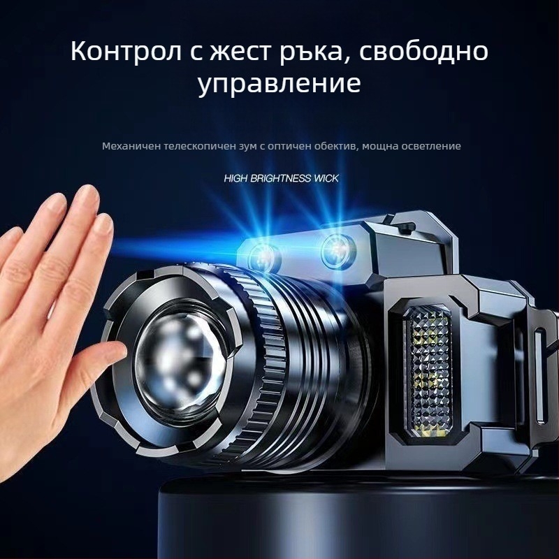 Челна лампа с LED, 3W, 1500mAh, ръчно задвижване, обхват 200–500 м