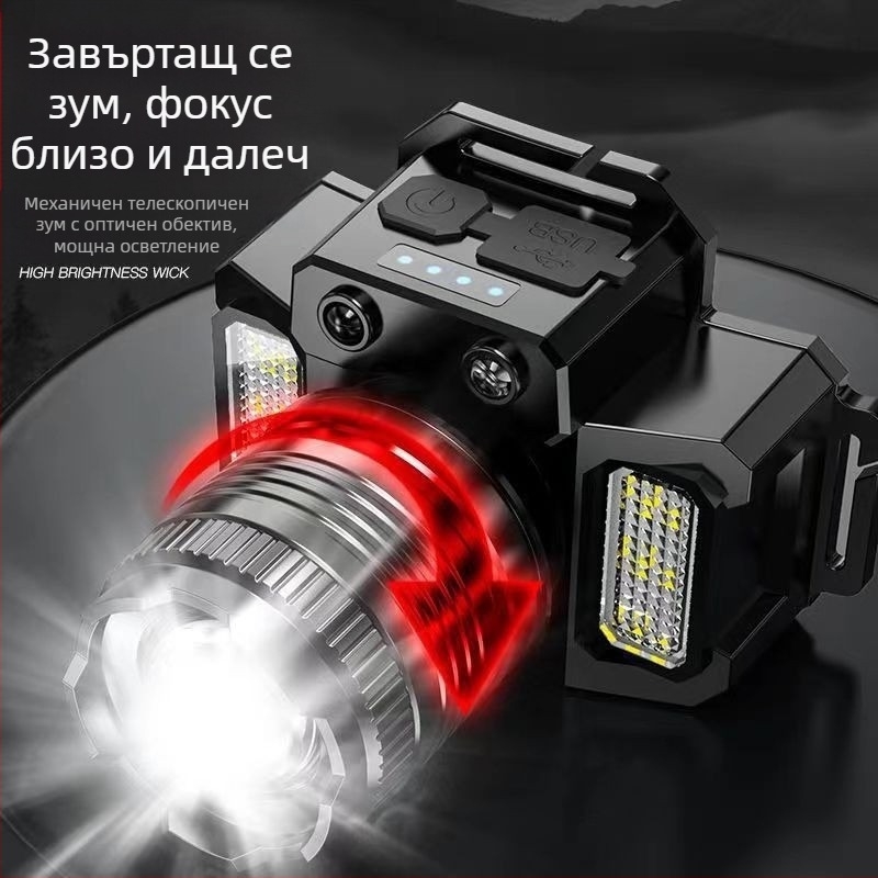 Челна лампа с LED, 3W, 1500mAh, ръчно задвижване, обхват 200–500 м