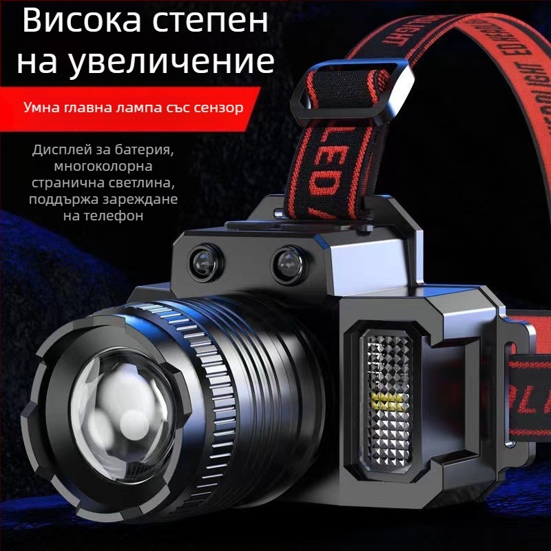 Челна LED лампа с USB зареждане за къмпинг и риболов — сензорна нощна светлина, 360° въртене, 30W, 4800mAh