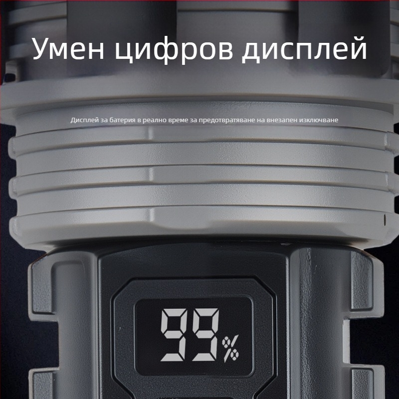 LED фенерче, ръчно задвижване, 5W, 1200mAh, обхват 100–200 м