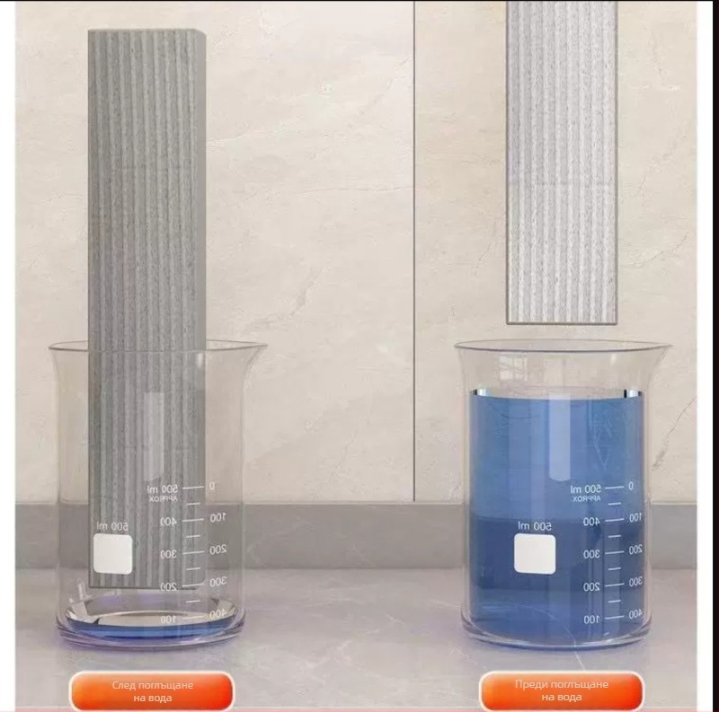 Ръчна мини моп за дома - абсорбиращ гъбен моп, Crown марка, метална конструкция, подходяща за котки, пускана през 2025 г.