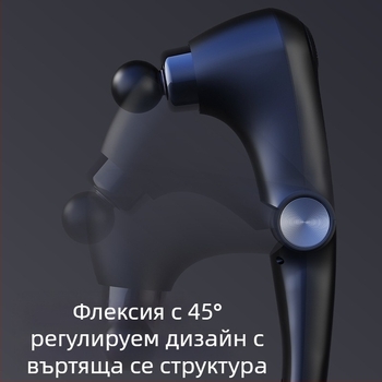 Масажор за фасция с четков мотор; сгъваем дизайн; горещо/студено облекчение; 6+ глави за масаж; вградена батерия 1200–2000 mAh, време на работа 1–3 ч.