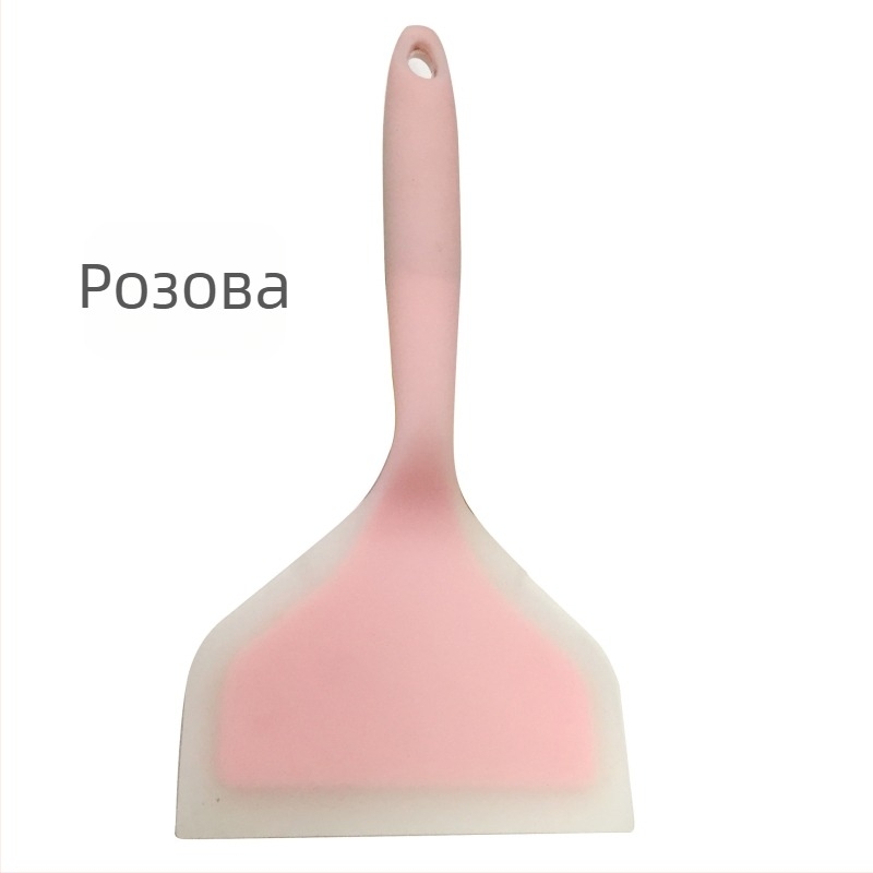 Силиконова кухненска шпатула - незалепваща, термоустойчива, нехлъзгаща се, против изгаряния, ръкохватка от силикон с пластмасова обвивка; персонализиране налично