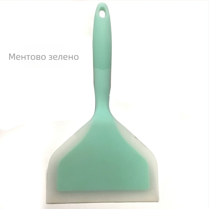 Силиконова кухненска шпатула - незалепваща, термоустойчива, нехлъзгаща се, против изгаряния, ръкохватка от силикон с пластмасова обвивка; персонализиране налично