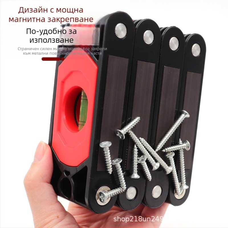 Портативен магнитен сгъваем нивелир за точно маркиране на стени