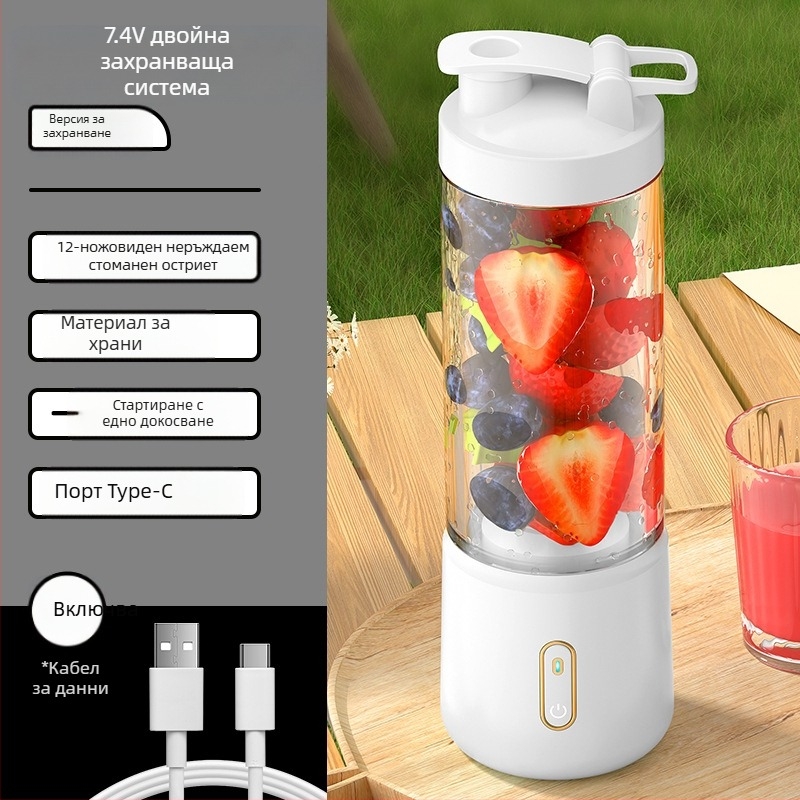 Преносим презареждащ се сокоизстисквач с над шест ножа, капацитет под 1 л, полуавтоматичен режим, до 36 V, 10 000–19 999 rpm