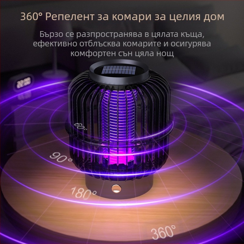 Соларна лампа за комари за двор с електрически удар — модел B01, 3V, CE сертифицирана